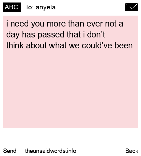 unsent message to anyela