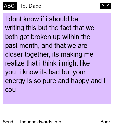 unsent message to Dade