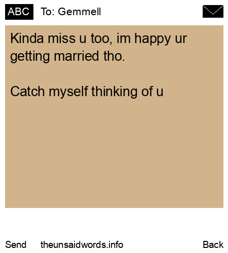 unsent message to Gemmell