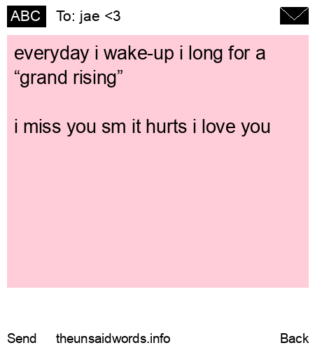 unsent message to jae <3