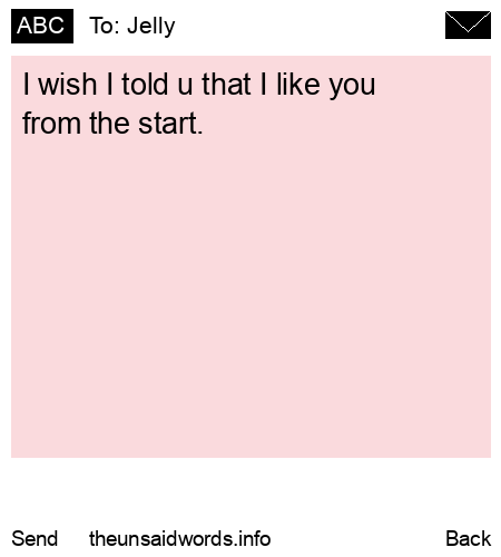 unsent message to Jelly