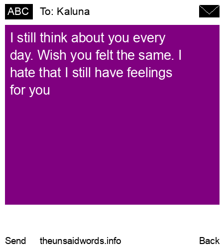 unsent message to Kaluna