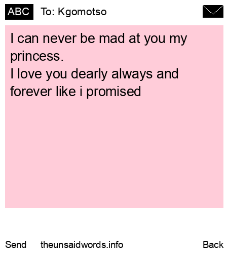 unsent message to Kgomotso 