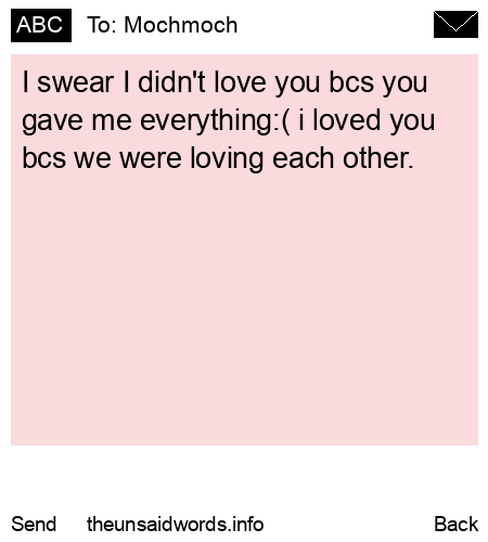 unsent message to Mochmoch