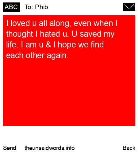 unsent message to Phib