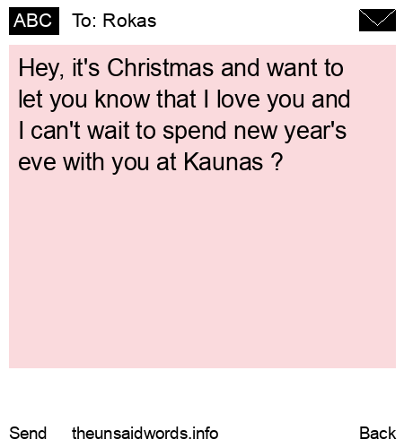 unsent message to Rokas