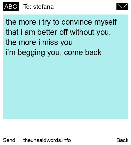 unsent message to stefana