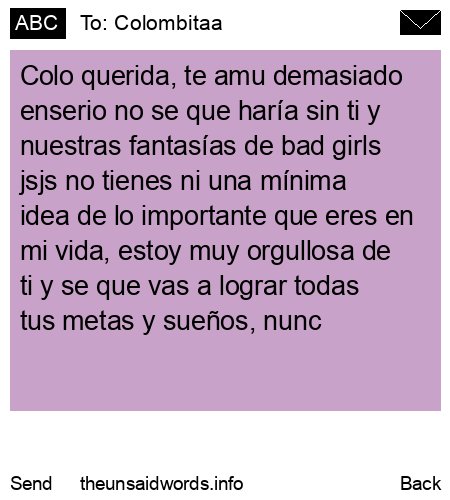 unsent message to Colombitaa