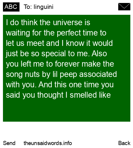 unsent message to linguini