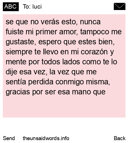 unsent message to luci