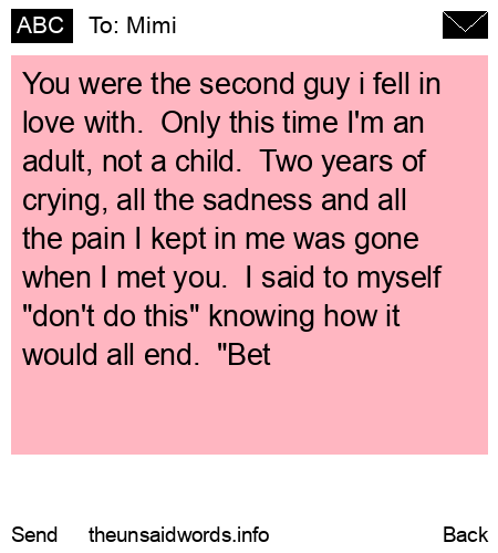 unsent message to Mimi
