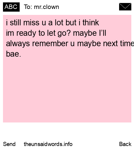 unsent message to mr.clown