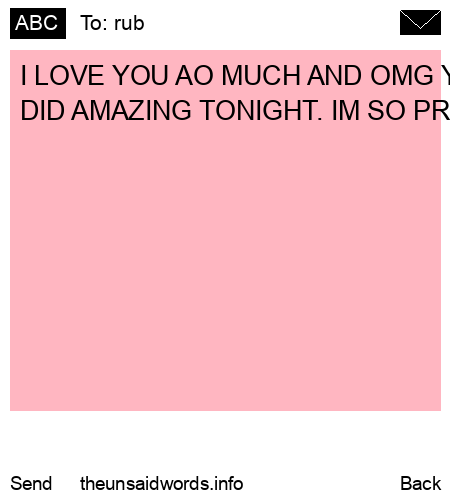 unsent message to rub