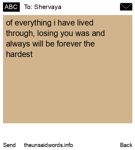 unsent message to Shervaya