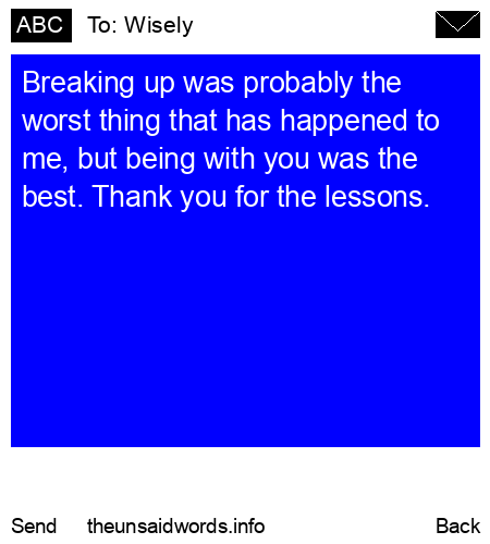 unsent message to Wisely