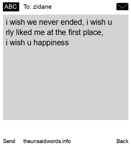 unsent message to zidane