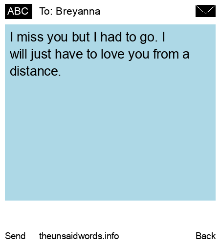 unsent message to Breyanna 