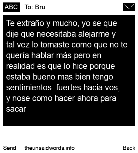 unsent message to Bru