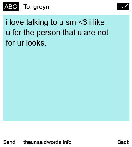 unsent message to greyn
