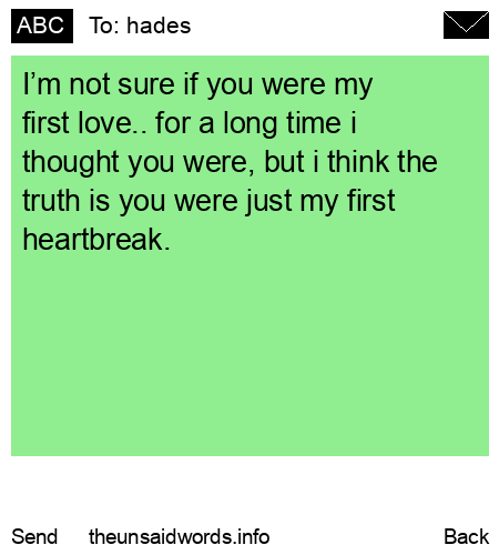 unsent message to hades