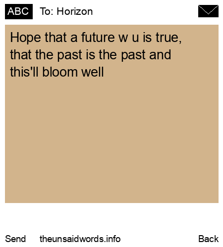 unsent message to Horizon