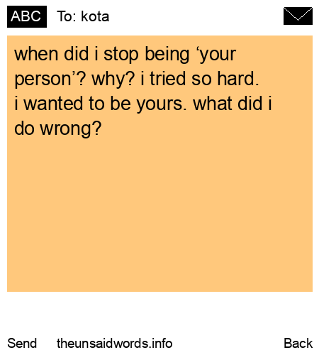 unsent message to kota