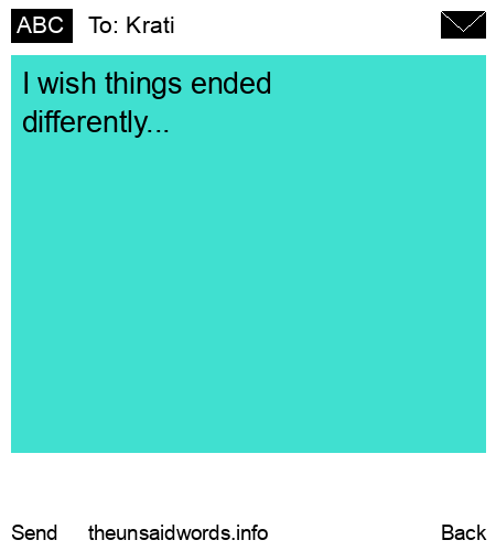 unsent message to Krati