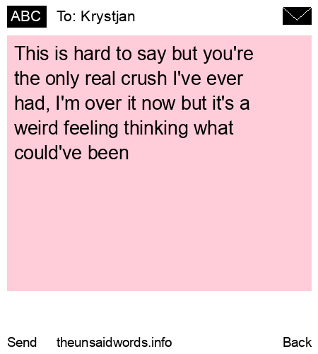 unsent message to Krystjan