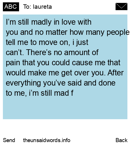 unsent message to laureta