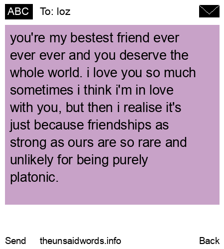 unsent message to loz