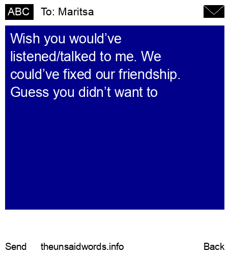 unsent message to Maritsa