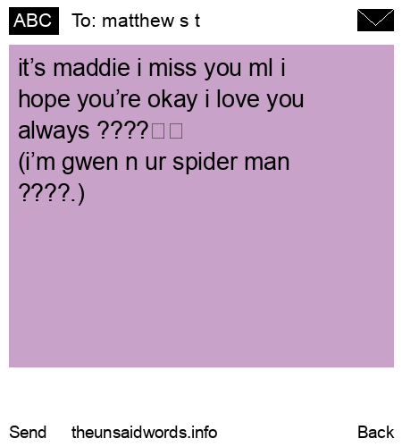 unsent message to matthew s t 