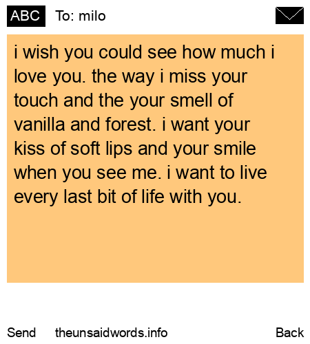 unsent message to milo