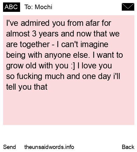 unsent message to Mochi
