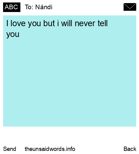 unsent message to Nándi