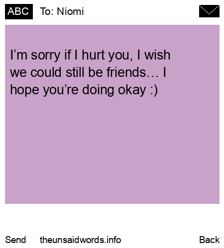unsent message to Niomi 