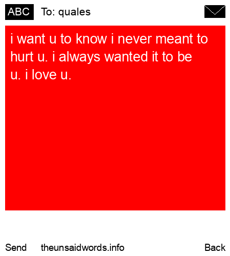 unsent message to quales