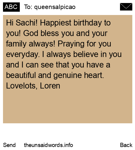 unsent message to queensalpicao
