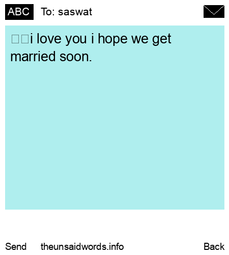 unsent message to saswat