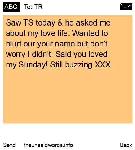 unsent message to TR