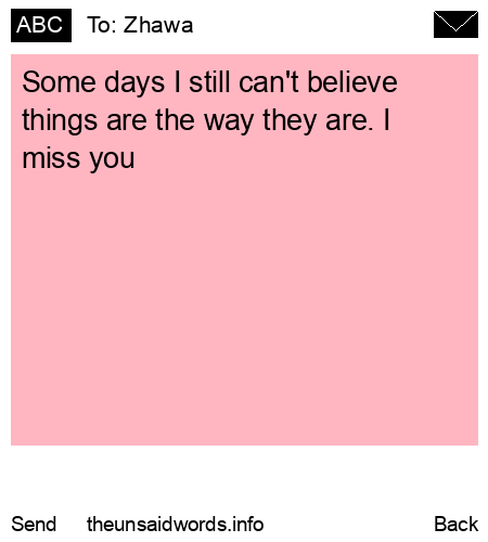 unsent message to Zhawa