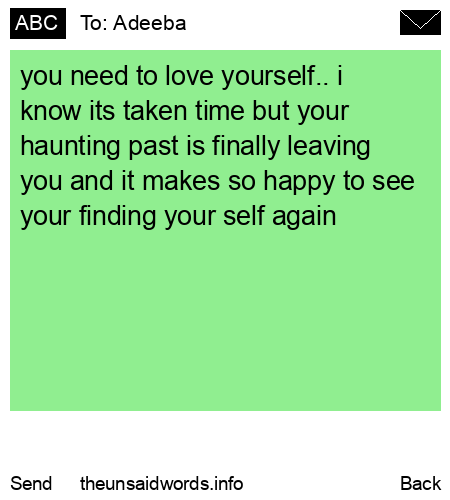 unsent message to Adeeba