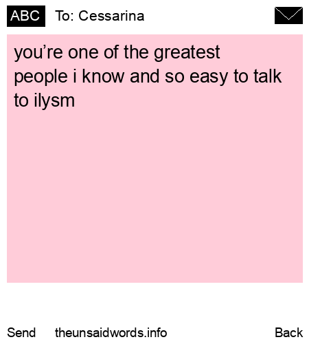 unsent message to Cessarina