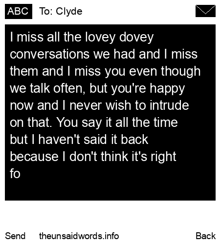unsent message to Clyde