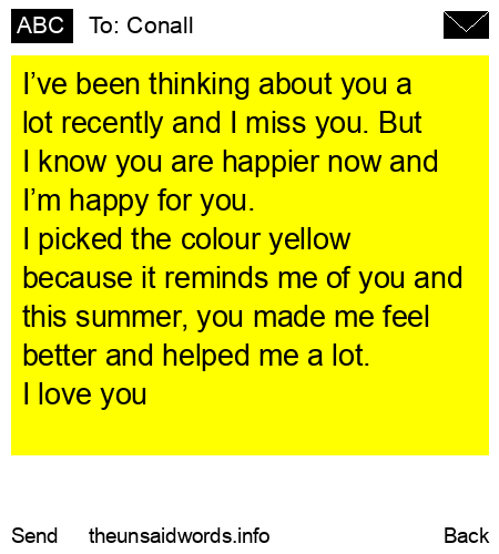 unsent message to Conall