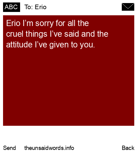unsent message to Erio