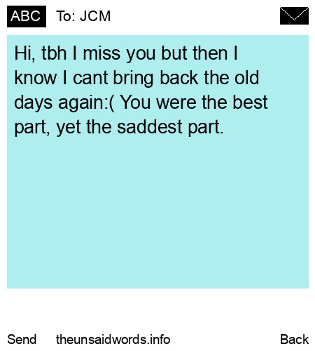 unsent message to JCM