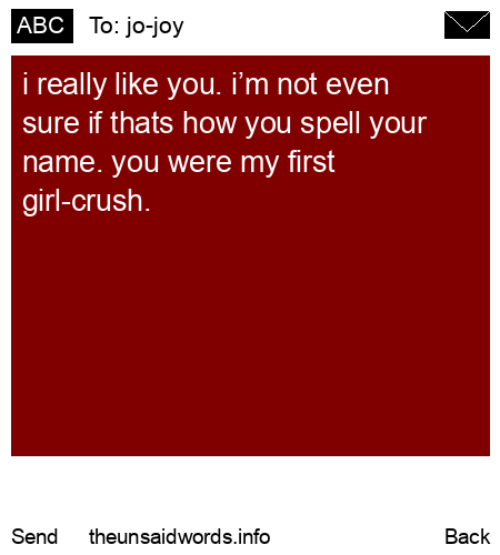 unsent message to jo-joy