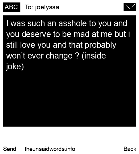 unsent message to joelyssa