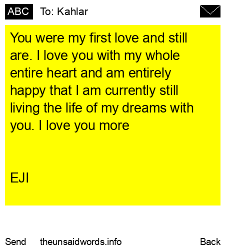 unsent message to Kahlar